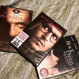 Secret Window Hannibal Black Dahlia 3 dvd horror scary movies